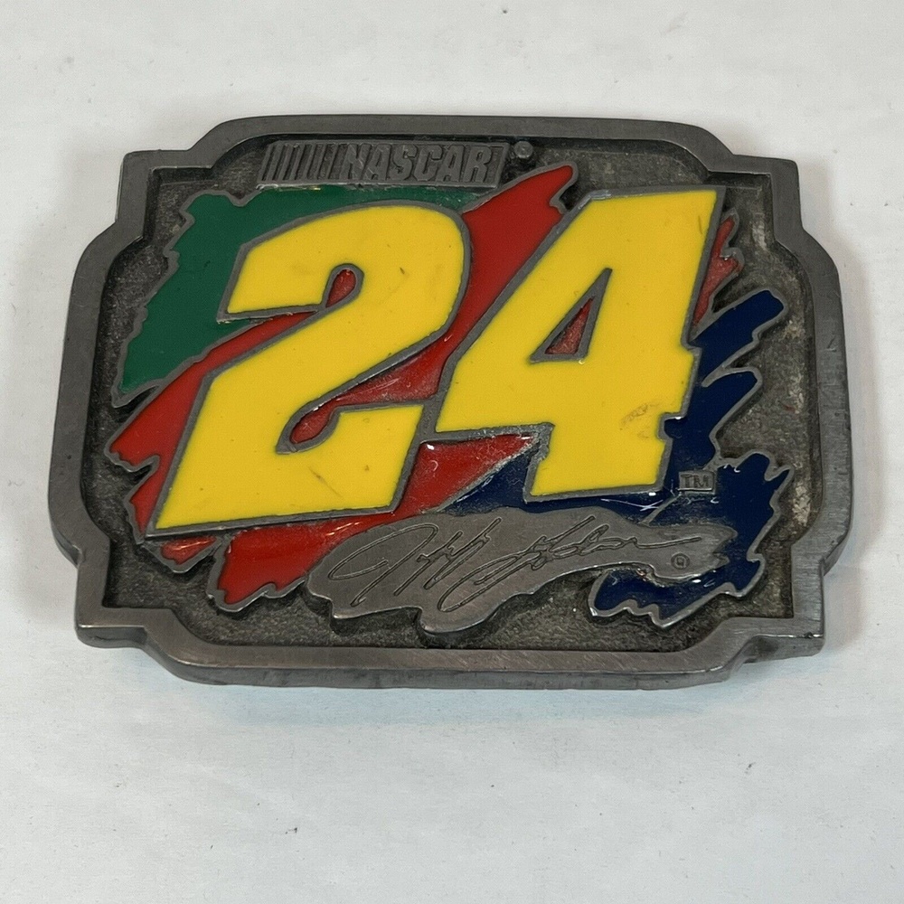 NASCAR Belt Buckle Jeff Gordon #24 Pewter Special Edition 1148
